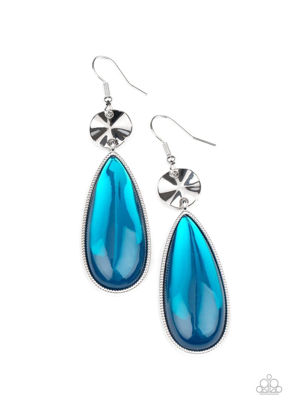 Paparazzi Accessories - Jaw-dropping Drama - Blue Earrings - Bling by JessieK