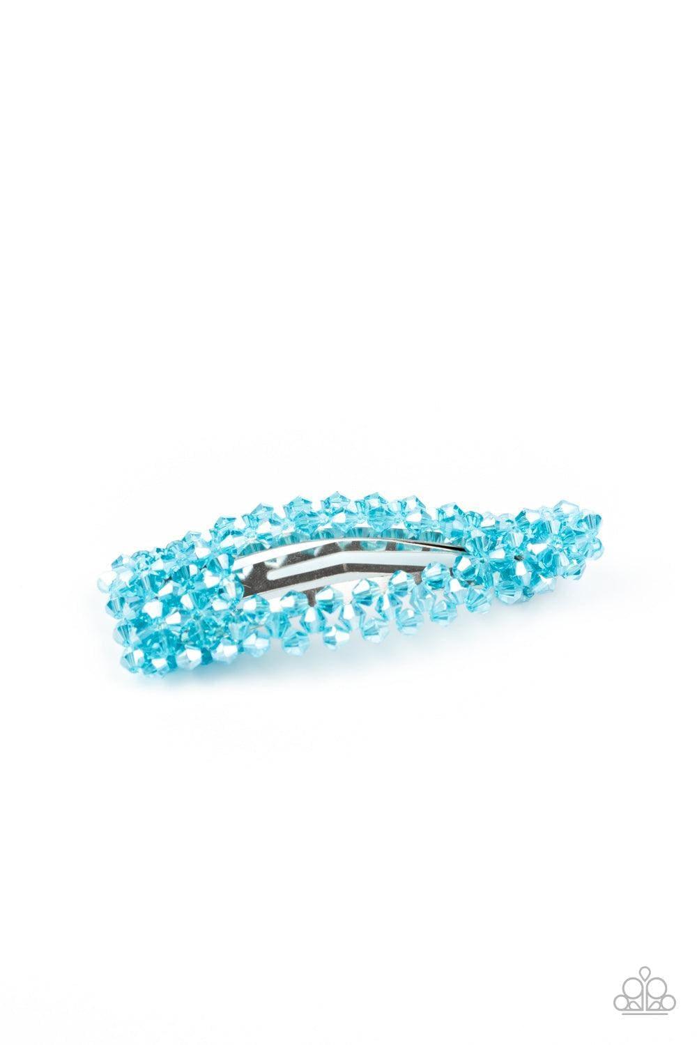 Paparazzi Accessories - Just Follow The Glitter - Blue Hair Clip - Bling by JessieK