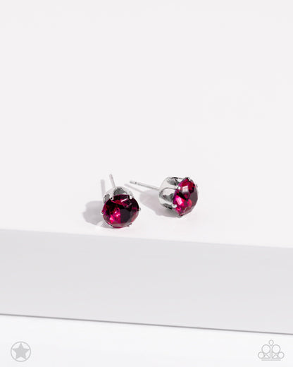 Paparazzi Accessories - Just In TIMELESS - Pink Stud Earrings - Blockbuster Exclusive - Bling by JessieK