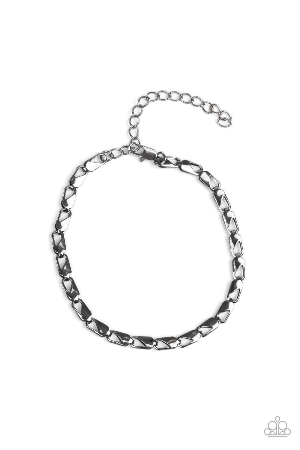 Paparazzi Accessories - K.o. - Black Men's Chain Bracelet - Bling by JessieK