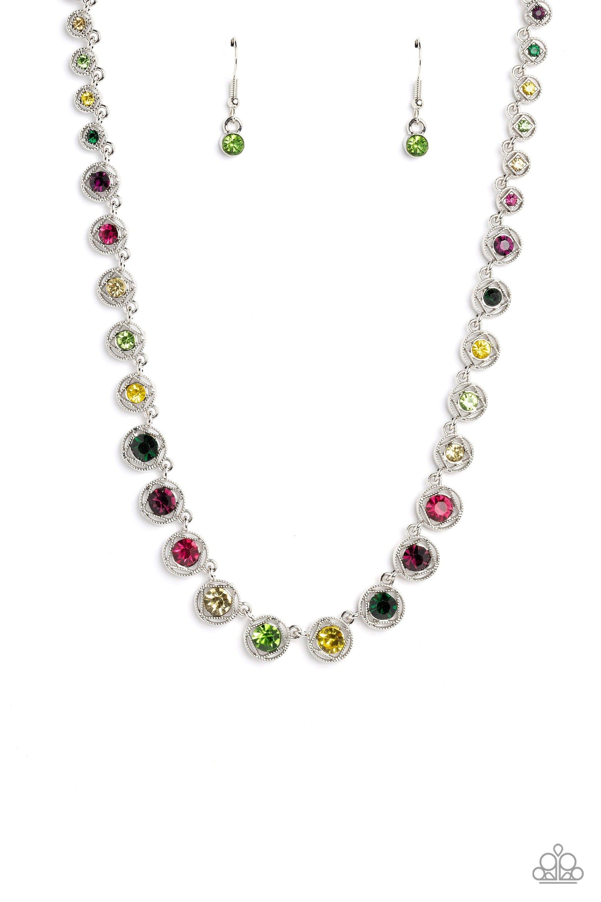 Paparazzi Accessories - Kaleidoscope Charm - Multicolor Necklace - Bling by JessieK