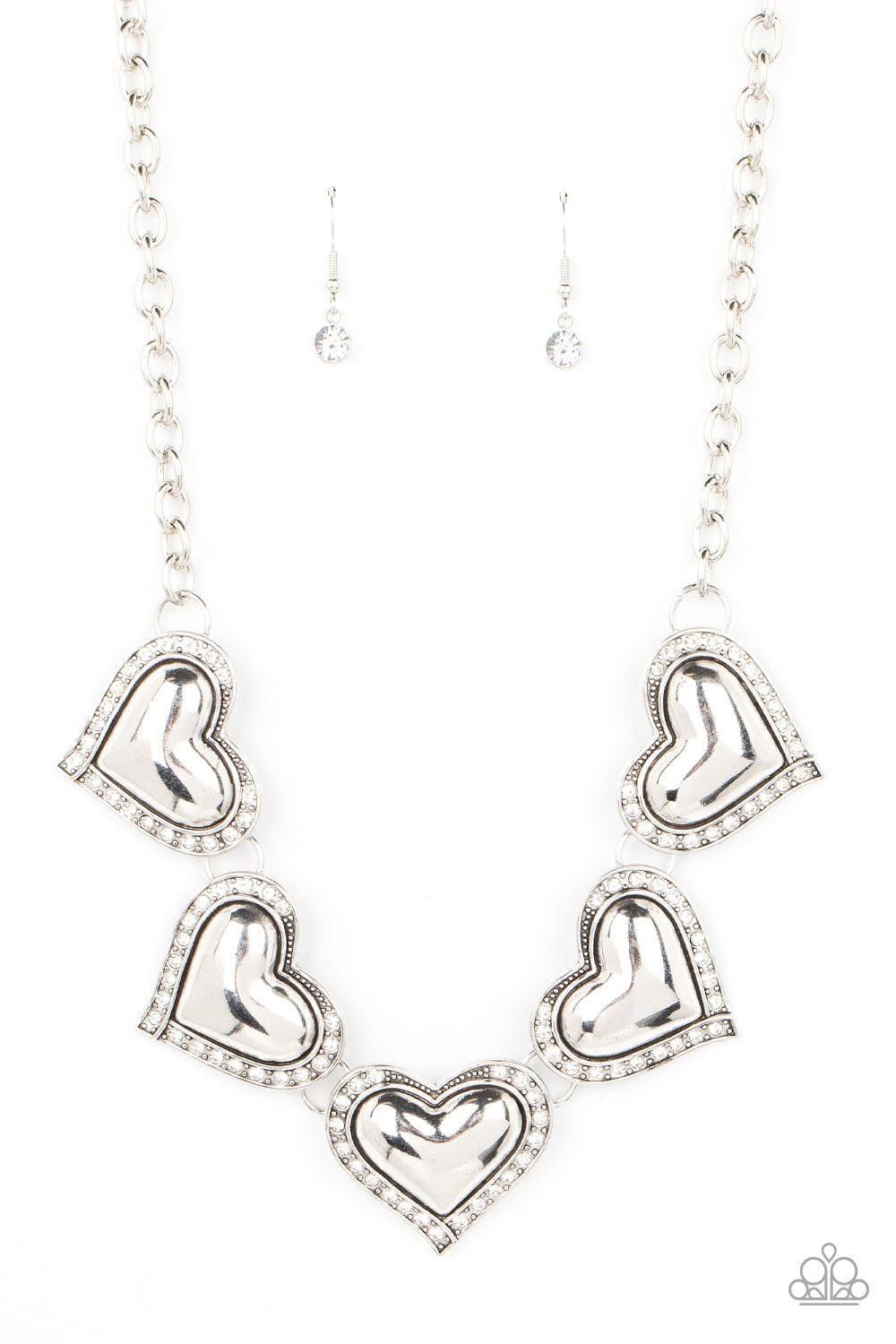 Paparazzi Accessories - Kindred Hearts - White Necklace - Bling by JessieK