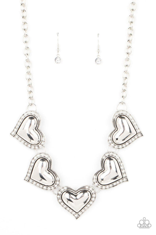 Paparazzi Accessories - Kindred Hearts - White Necklace - Bling by JessieK