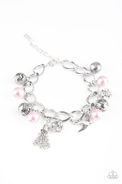 Paparazzi Accessories - Lady Love Dove - Pink Bracelet - Bling by JessieK