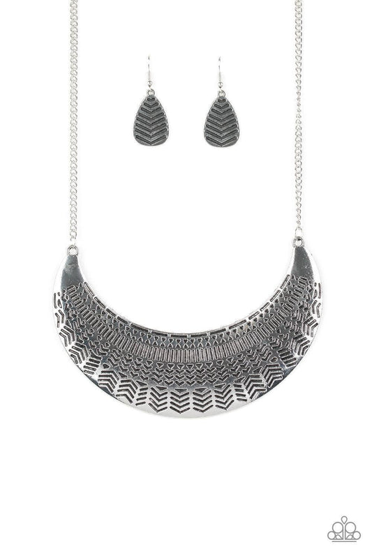 Paparazzi Accessories - Large As Life - Silver Necklace - Bling by JessieK