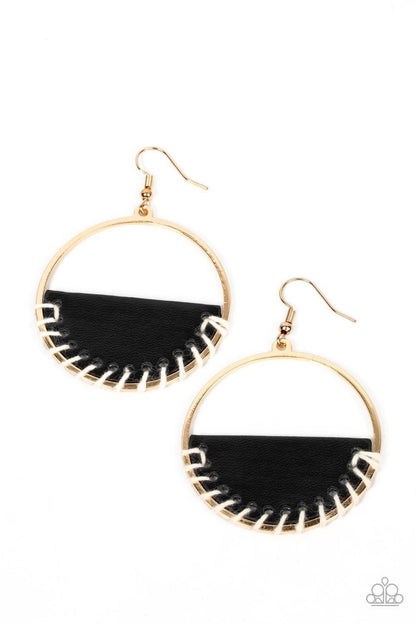 Paparazzi Accessories - Lavishly Laid Back - Black Earrings - Bling by JessieK