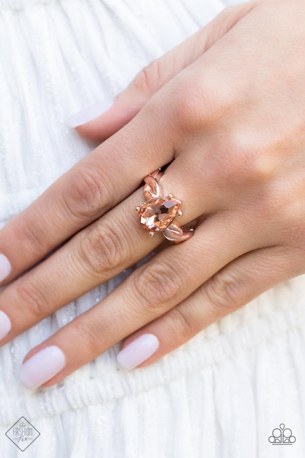 Paparazzi Accessories - Law Of Attraction - Rose Gold Ring - Bling by JessieK