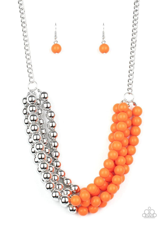 Paparazzi Accessories - Layer After Layer - Orange Necklace - Bling by JessieK