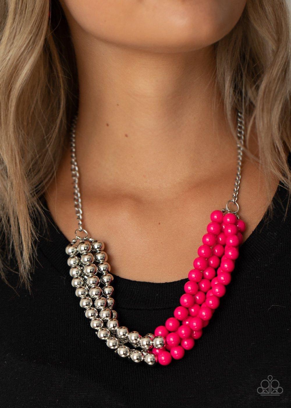 Paparazzi Accessories - Layer After Layer - Pink Necklace - Bling by JessieK