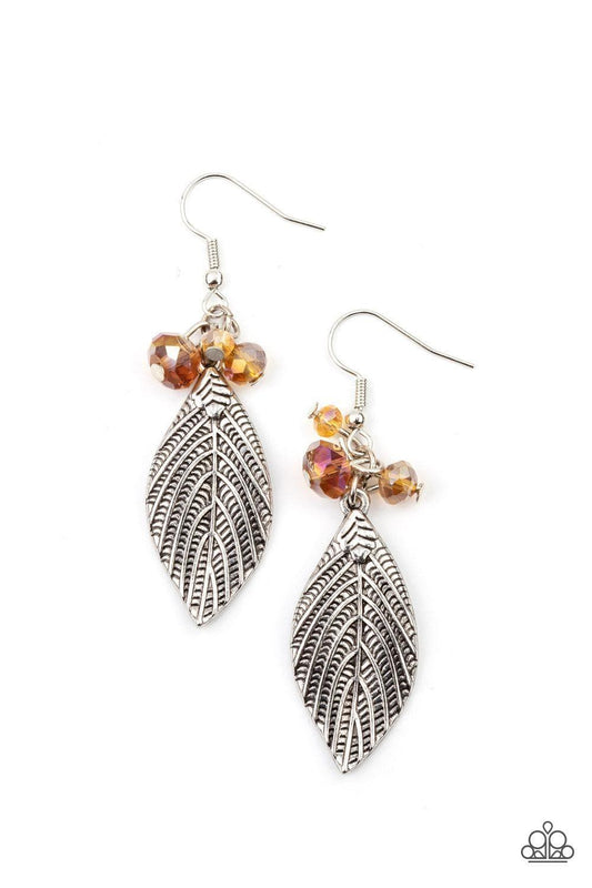 Paparazzi Accessories - Leaf It To Fate - Brown Earrings - Bling by JessieK