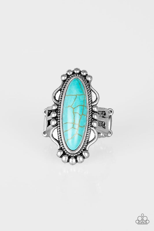 Paparazzi Accessories - Leave No Trace - Blue Turquoise Ring - Bling by JessieK