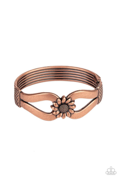 Paparazzi Accessories - Let a Hundred Sunflowers Bloom - Copper Bracelet - Bling by JessieK