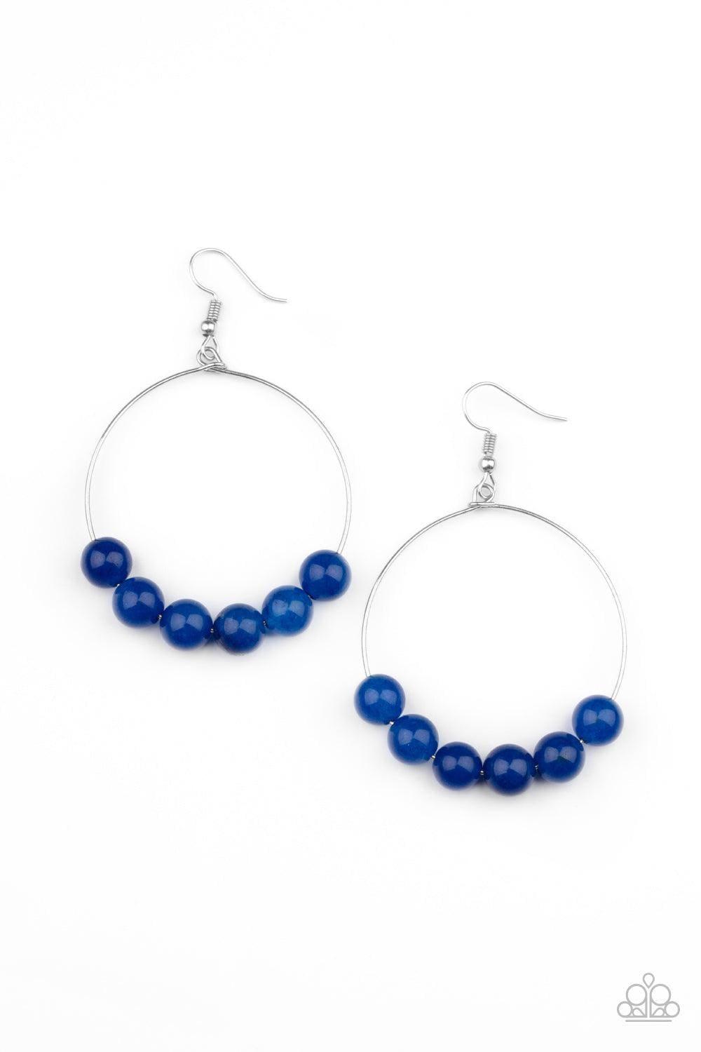 Paparazzi Accessories - Let It Slide - Blue Earrings - Bling by JessieK