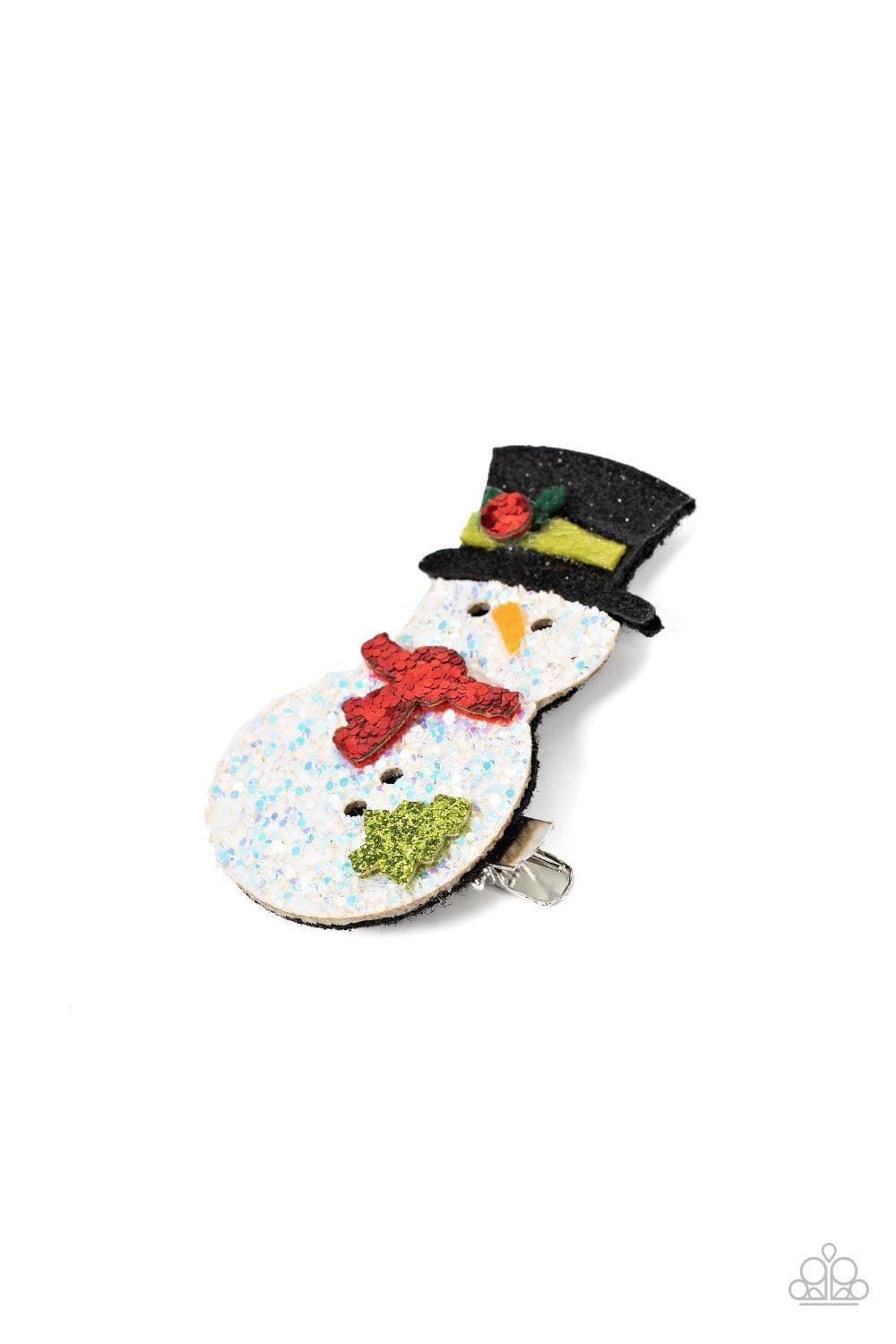 Paparazzi Accessories - Let It Snow - Multicolor Snow Man Hair Clip - Bling by JessieK