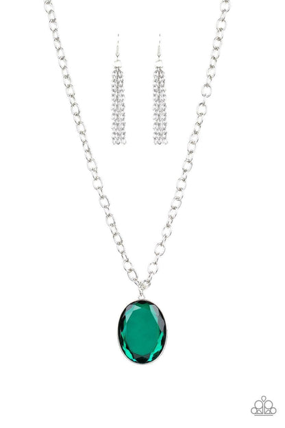 Paparazzi Accessories - Light As Heir - Green Necklace - Bling by JessieK