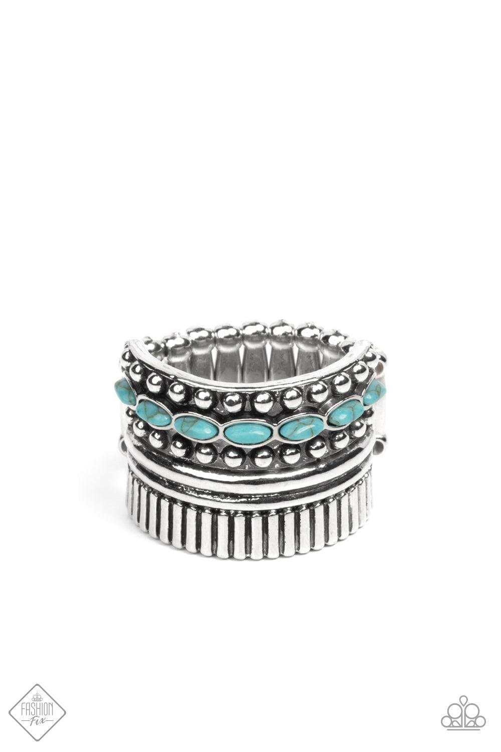 Paparazzi Accessories - Local Flavor - Blue Ring - Bling by JessieK