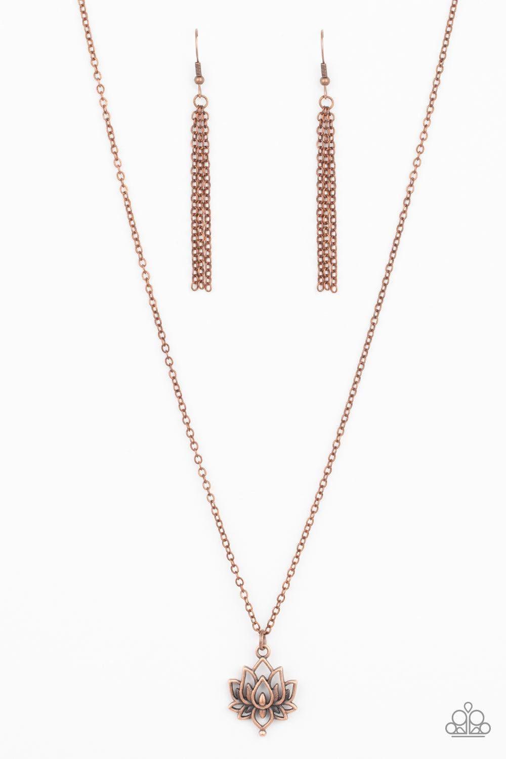 Paparazzi Accessories - Lotus Retreat - Copper Necklace - Bling by JessieK