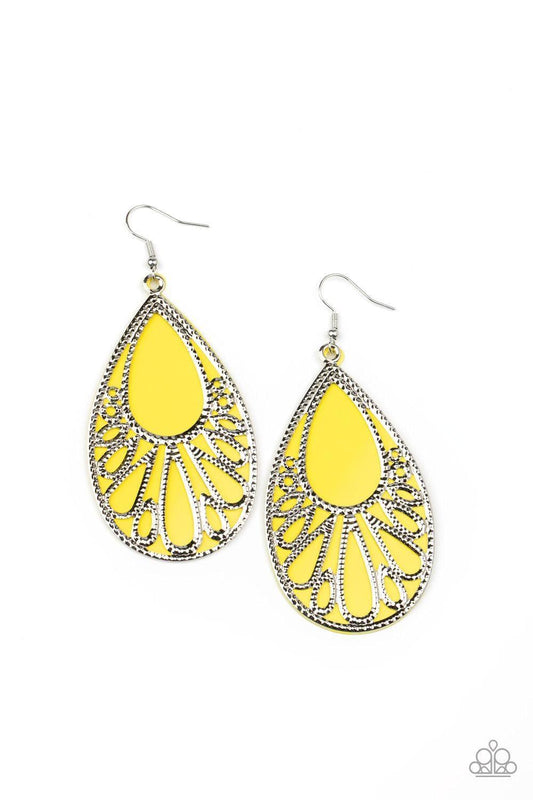 Paparazzi Accessories - Loud And Proud - Yellow Earrings - Bling by JessieK