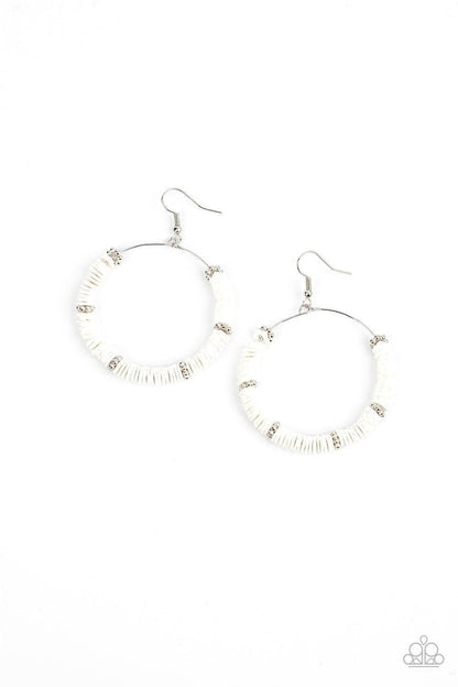 Paparazzi Accessories - Loudly Layered - White Earrings - Bling by JessieK