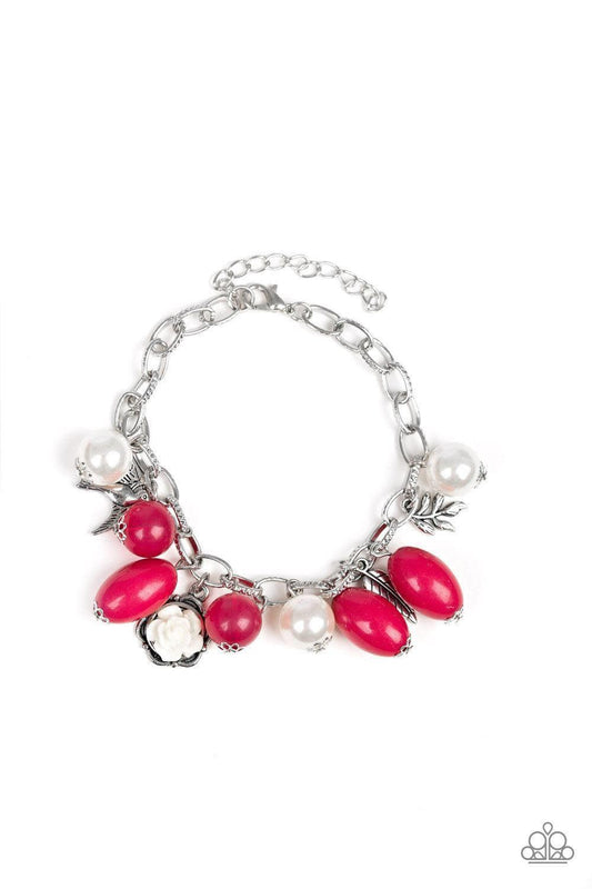 Paparazzi Accessories - Love Doves - Pink Bracelet - Bling by JessieK