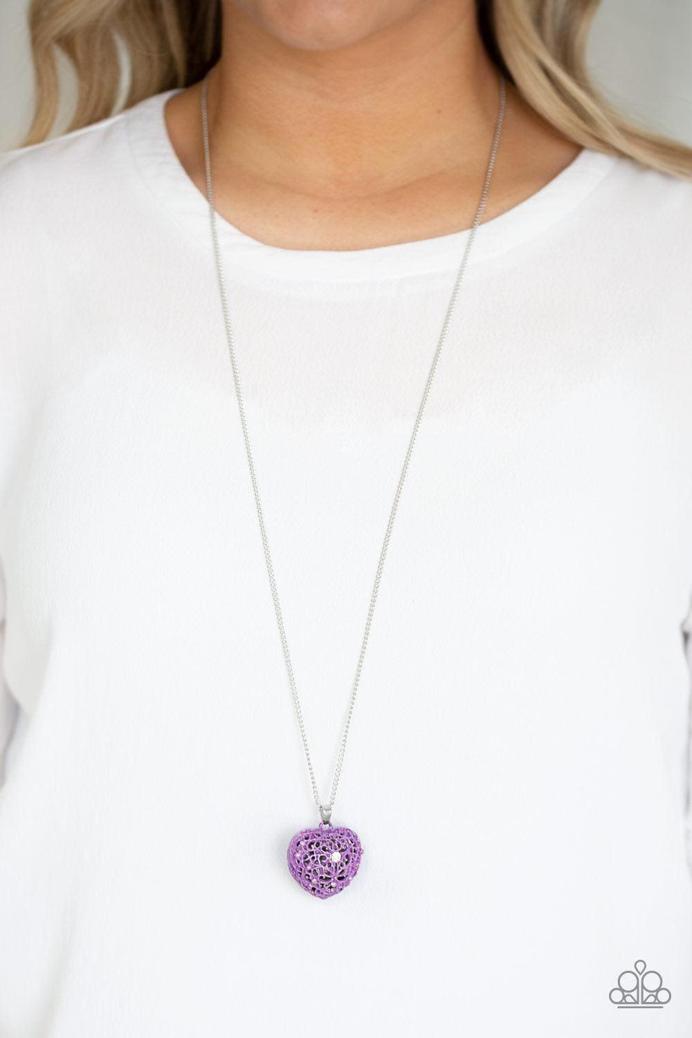 Paparazzi Accessories - Love Is All Around - Purple Necklace - Bling by JessieK