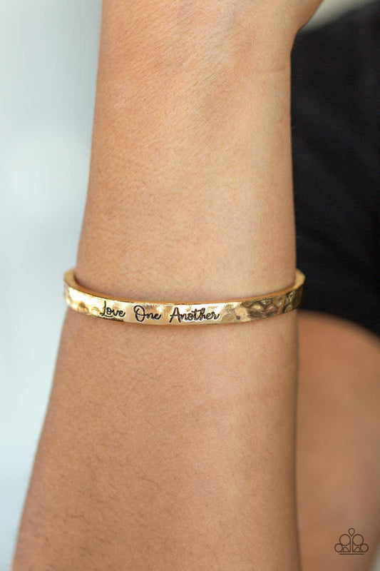 Paparazzi Accessories - Love One Another - Gold Bracelet - Bling by JessieK
