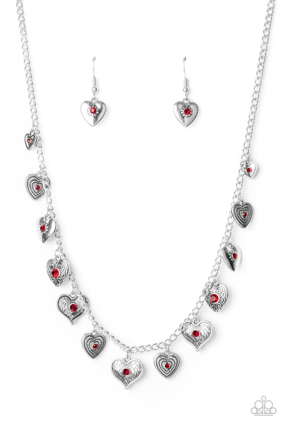 Paparazzi Accessories - Lovely Lockets - Red Necklace - Bling by JessieK