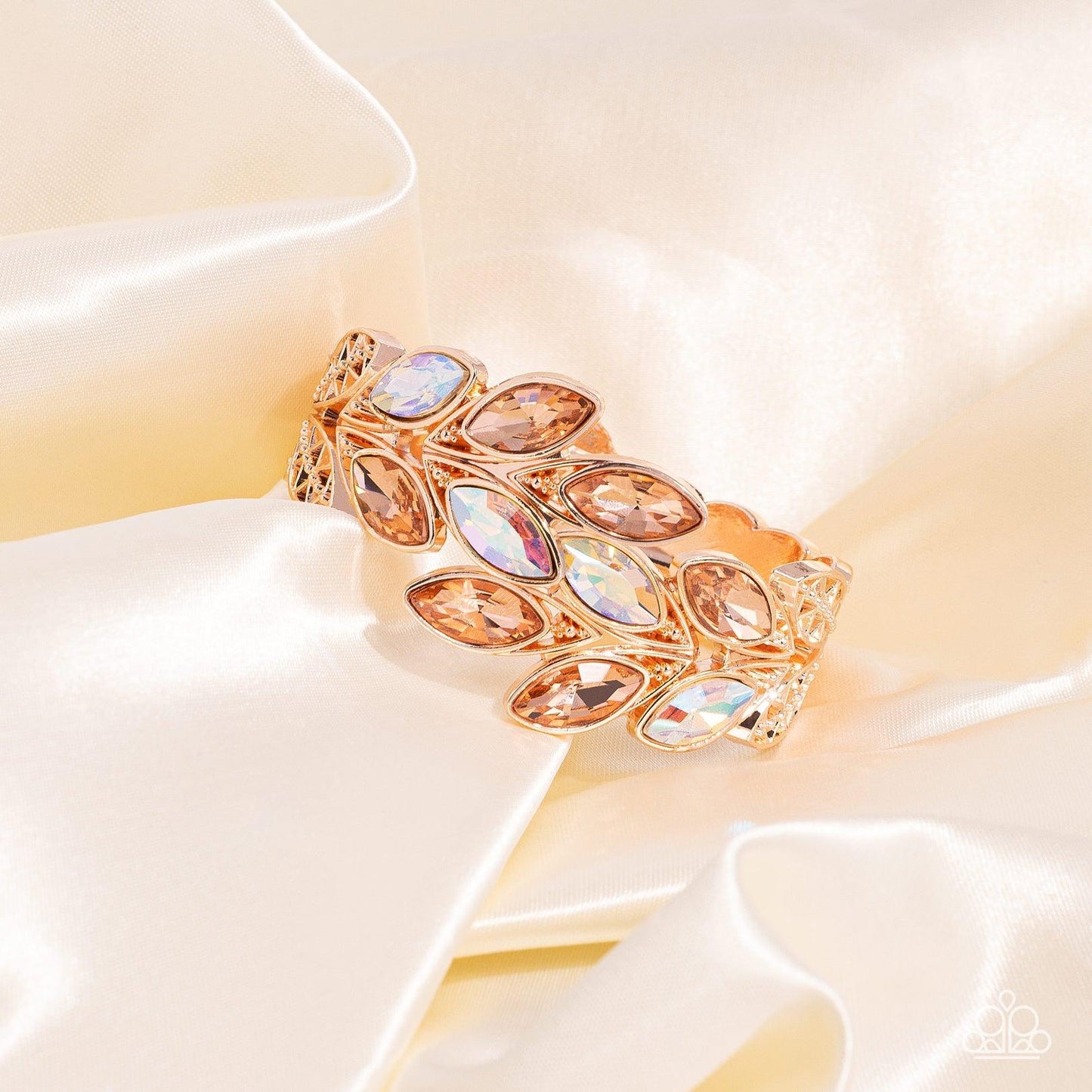 Paparazzi Accessories - Luminous Laurels - Rose Gold Bracelet - Bling by JessieK