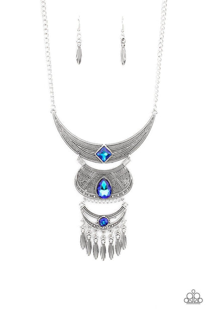 Paparazzi Accessories - Lunar Enchantment - Blue Necklace - Bling by JessieK