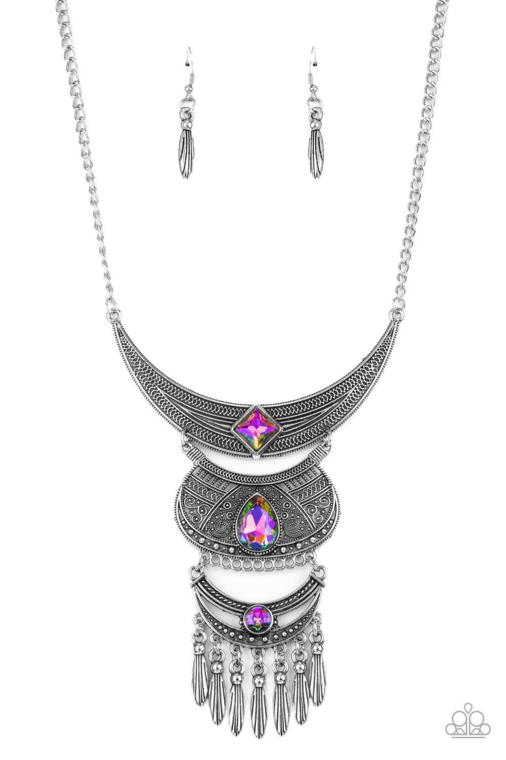 Paparazzi Accessories - Lunar Enchantment - Multicolor Oil Spill Necklace - Bling by JessieK