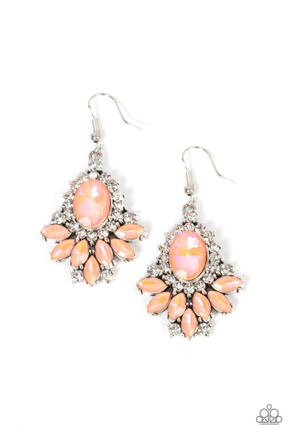 Paparazzi Accessories - Magic Spell Sparkle - Orange (Coral) Earrings - Bling by JessieK