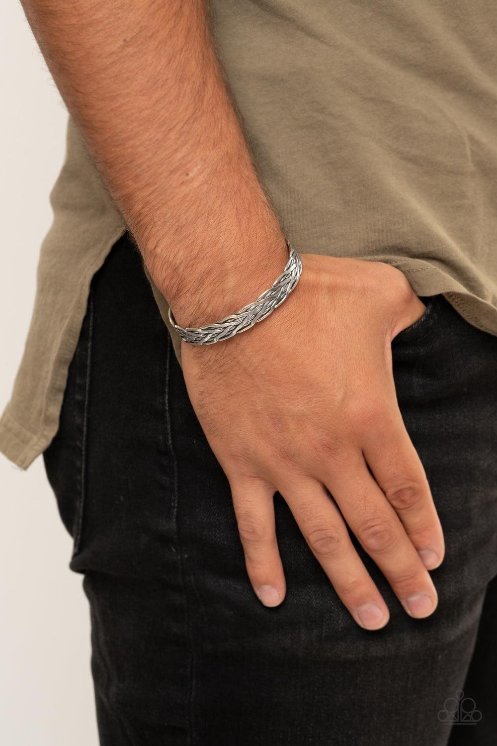 Paparazzi Accessories - Magnetic Maven - Silver Men's Bracelet - Bling by JessieK