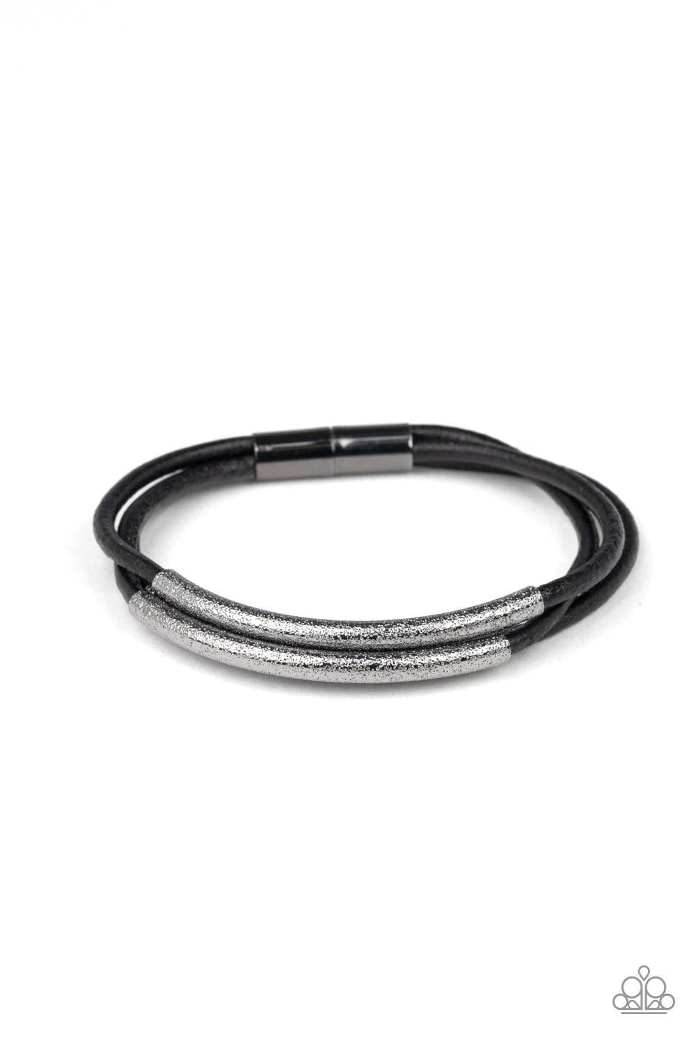 Paparazzi Accessories - Magnetic Maverick - Black Bracelet - Bling by JessieK
