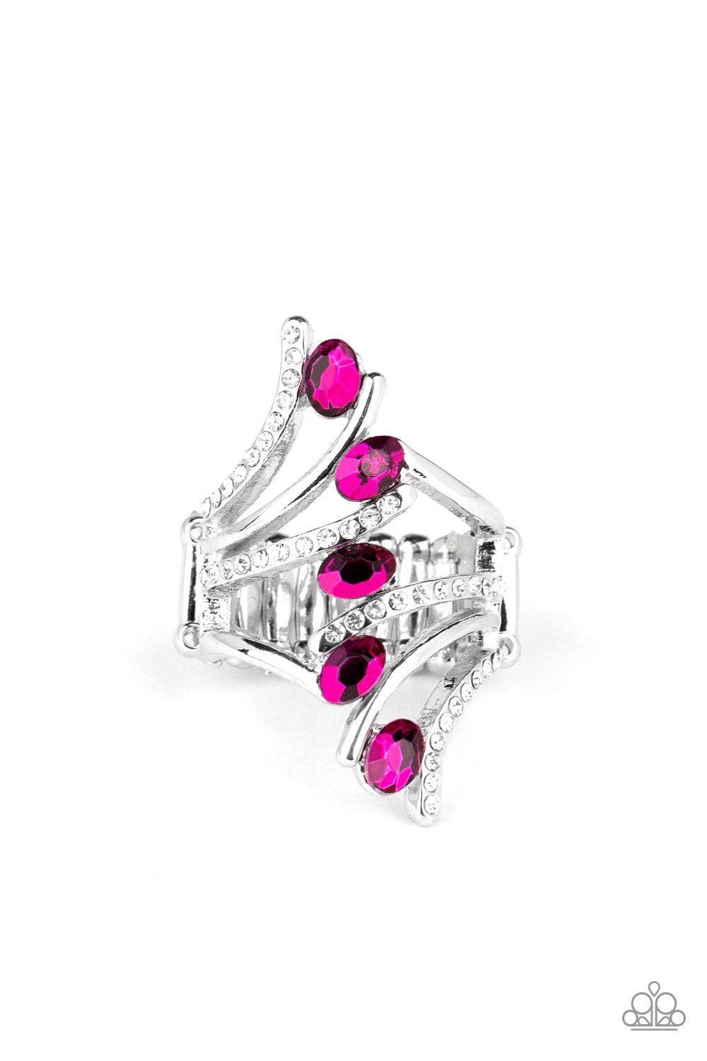 Paparazzi Accessories - Majestic Marvel - Pink Ring - Bling by JessieK