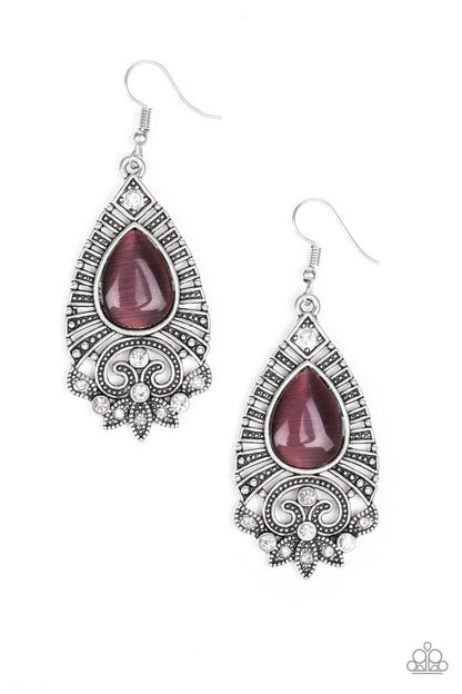 Paparazzi Accessories - Majestically Malibu - Purple Earrings - Bling by JessieK