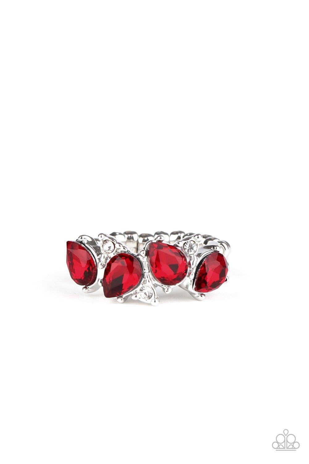 Paparazzi Accessories - Majestically Modern - Red Ring - Bling by JessieK