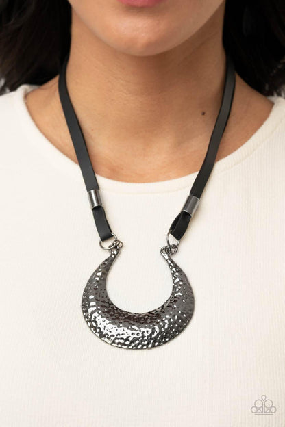 Paparazzi Accessories - Majorly Moonstruck - Black Necklace - Bling by JessieK