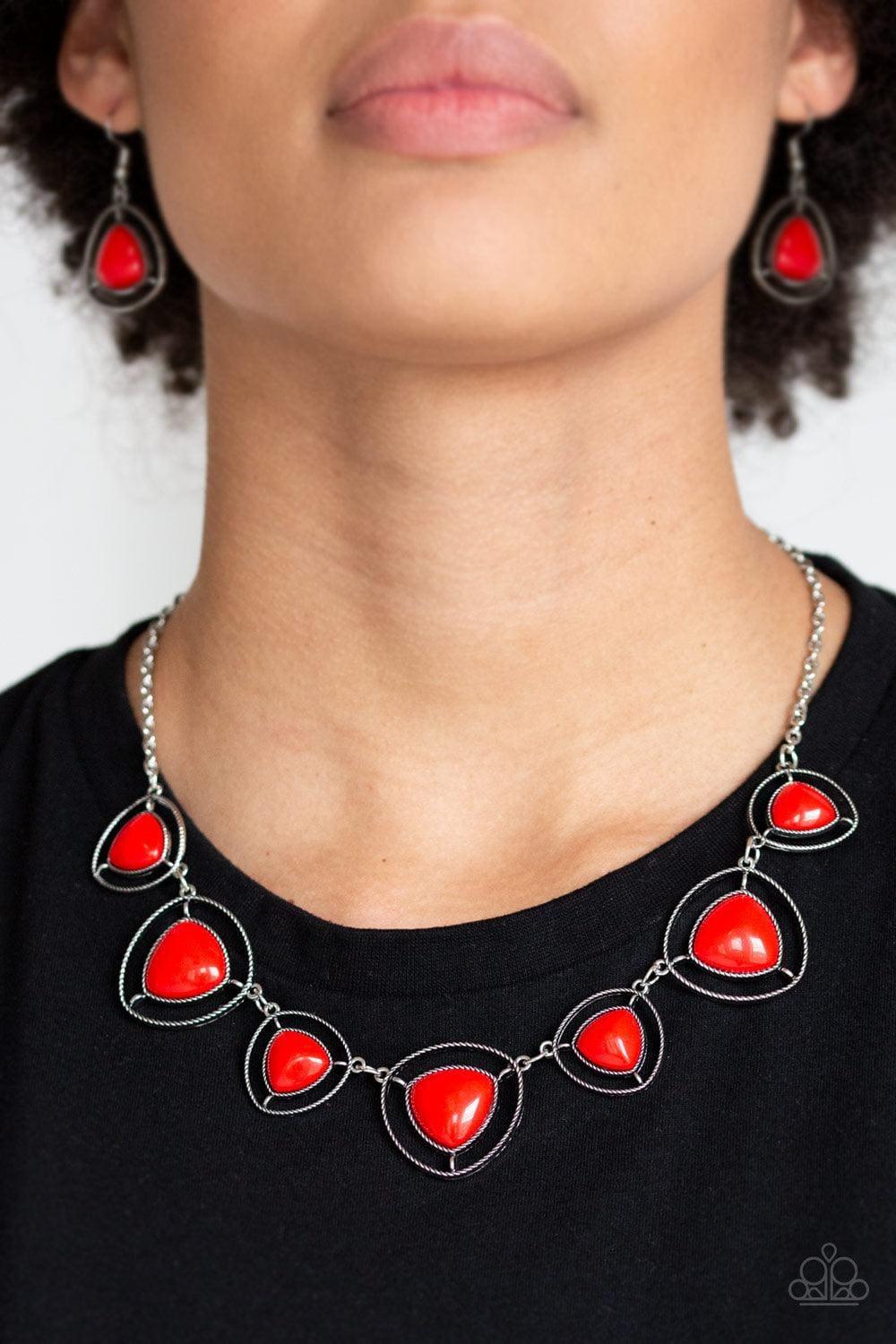 Paparazzi Accessories - Make a Point - Red Necklace - Bling by JessieK