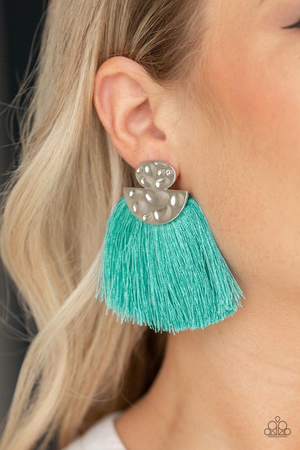 Paparazzi Accessories - Make Some Plume - Blue Earrings - Bling by JessieK