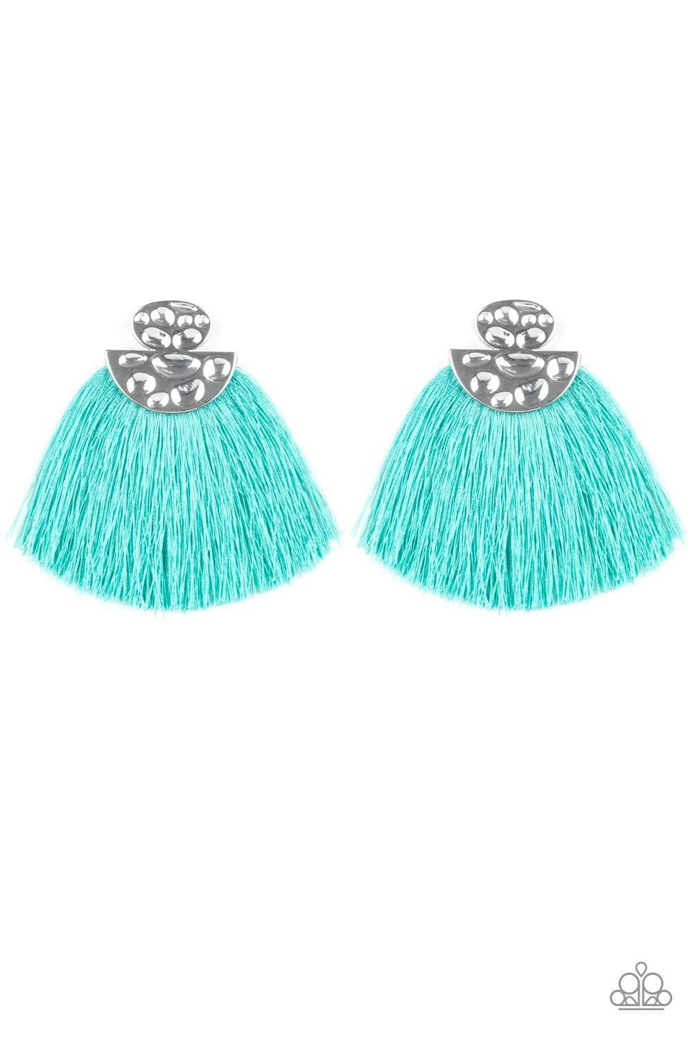 Paparazzi Accessories - Make Some Plume - Blue Earrings - Bling by JessieK