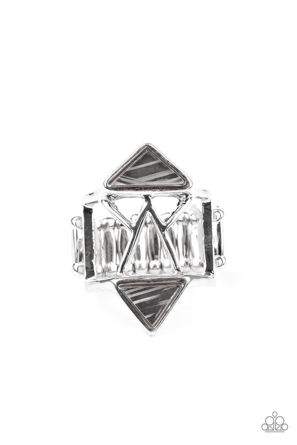 Paparazzi Accessories - Making Me Edgy - Silver Ring - Bling by JessieK