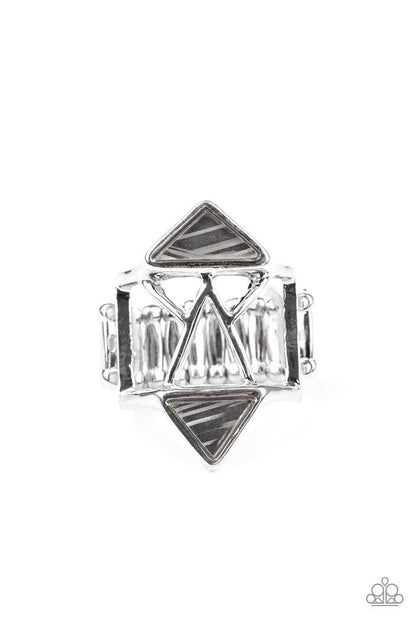 Paparazzi Accessories - Making Me Edgy - Silver Ring - Bling by JessieK