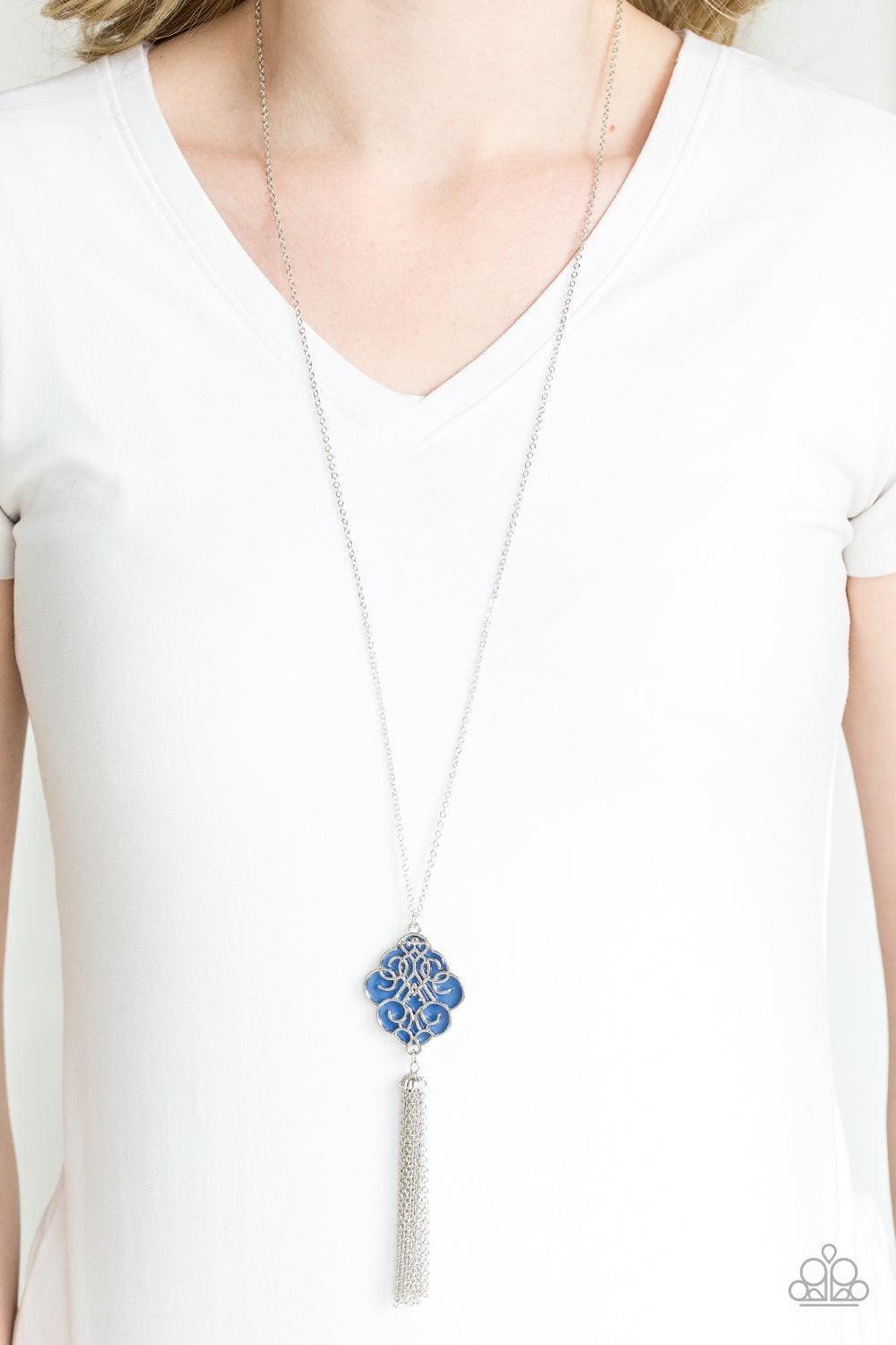 Paparazzi Accessories - Malibu Mandala - Blue Necklace - Bling by JessieK