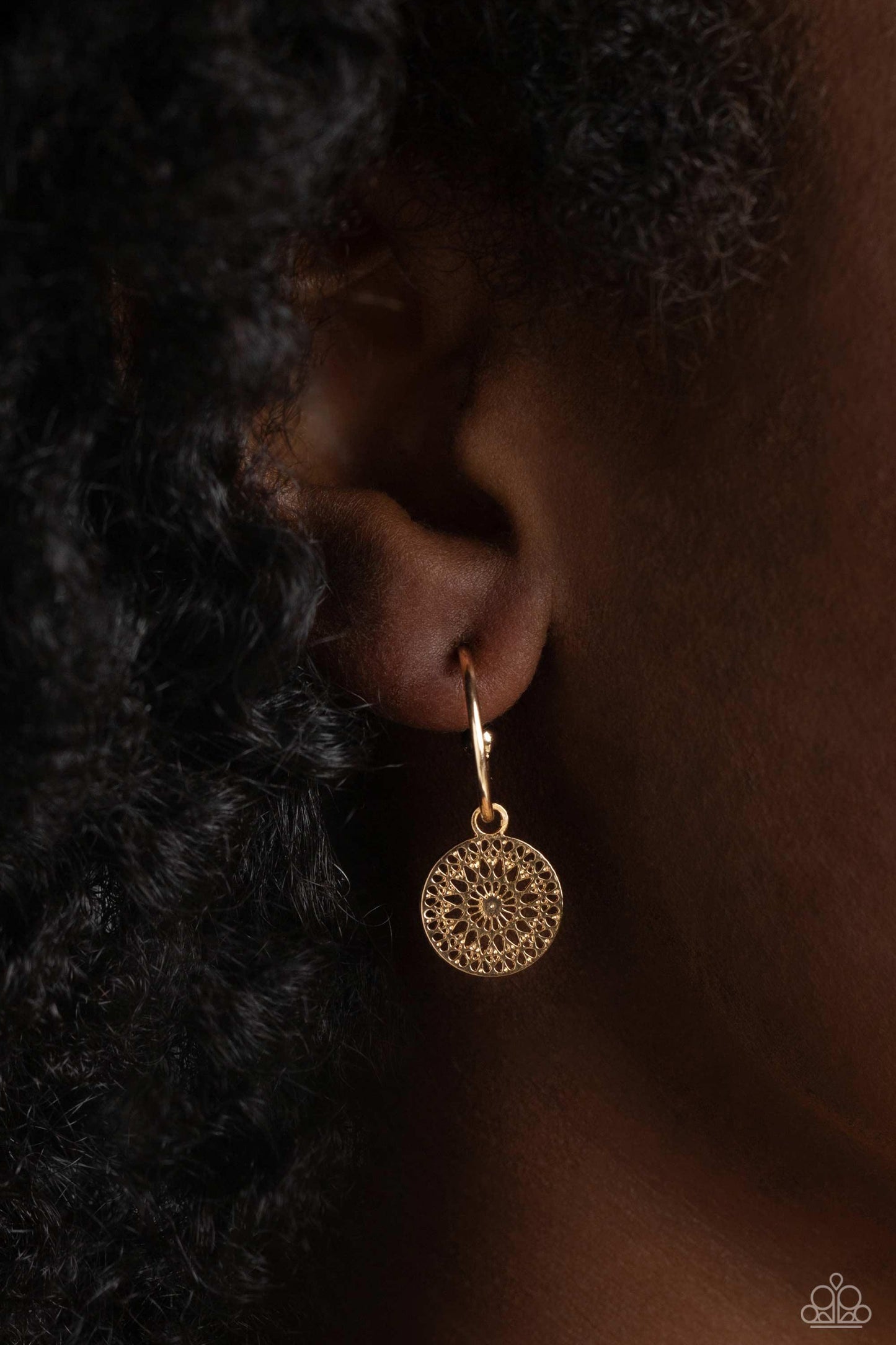 Paparazzi Accessories - Mandala Maiden - Gold Earrings - Bling by JessieK