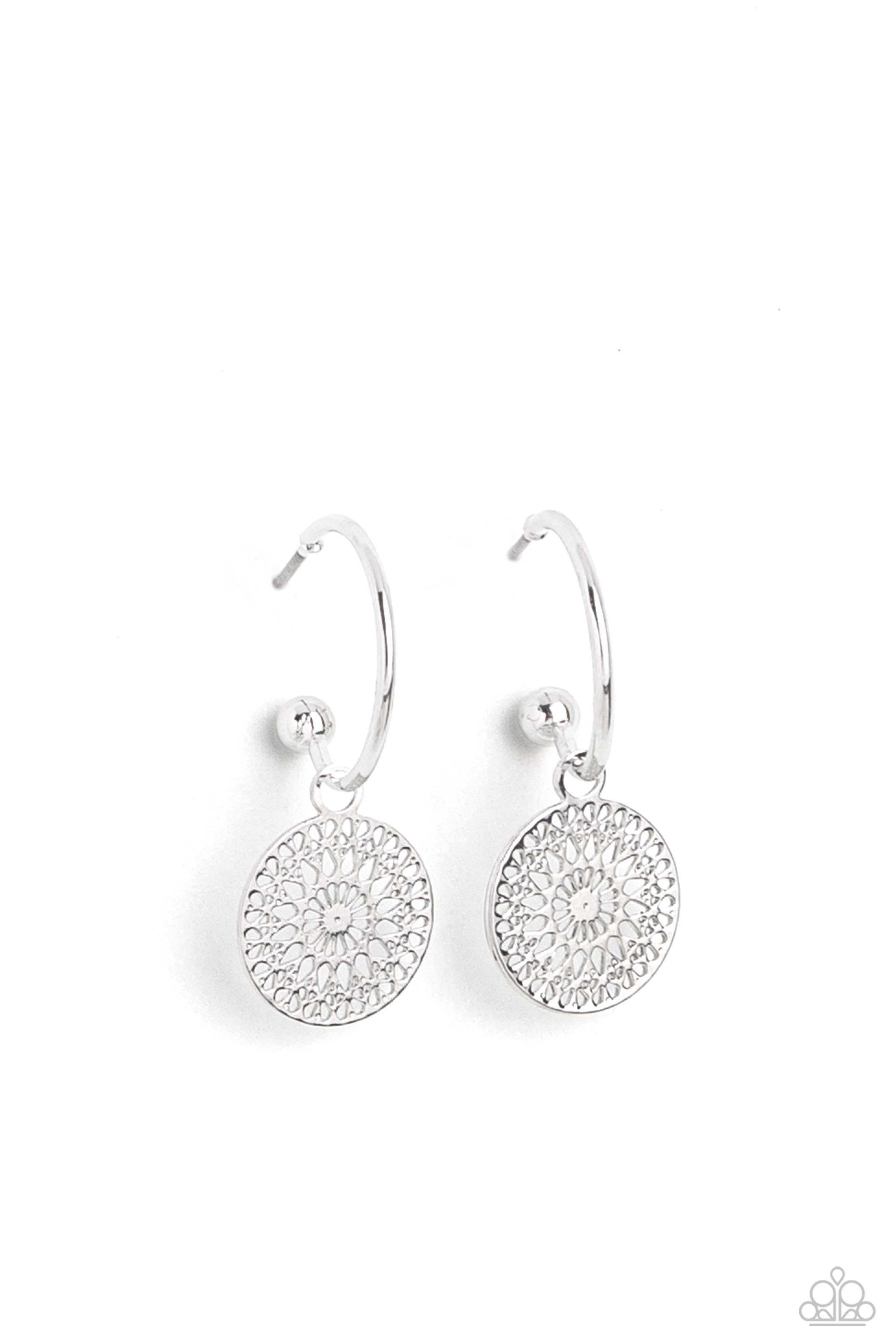 Paparazzi Accessories - Mandala Maiden - Silver Earrings - Bling by JessieK