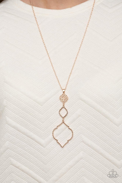 Paparazzi Accessories - Marrakesh Mystery - Rose Gold Necklace - Bling by JessieK