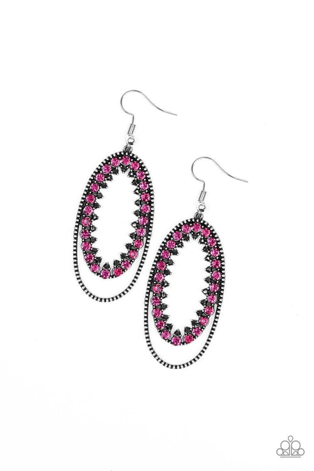 Paparazzi Accessories - Marry Into Money - Pink Earrings - Bling by JessieK