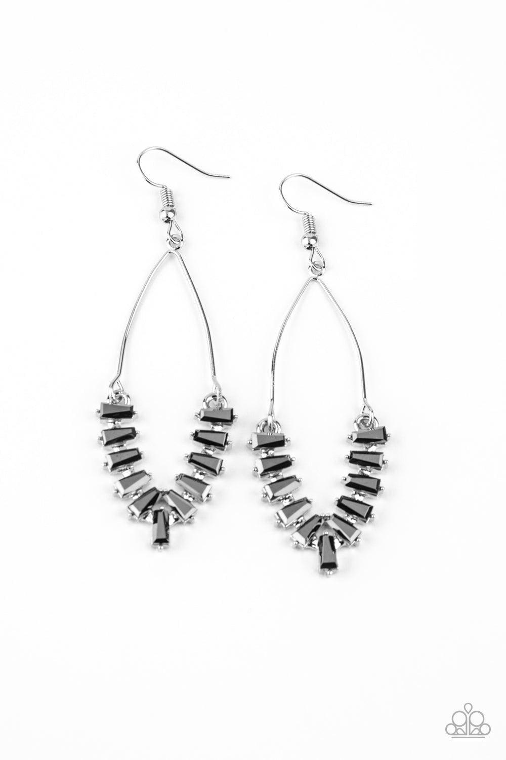 Paparazzi Accessories - Me, Myself, And Ice - Silver Earrings - Bling by JessieK