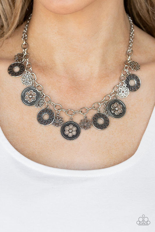 Paparazzi Accessories - Meadow Masquerade - Silver Necklace - Bling by JessieK