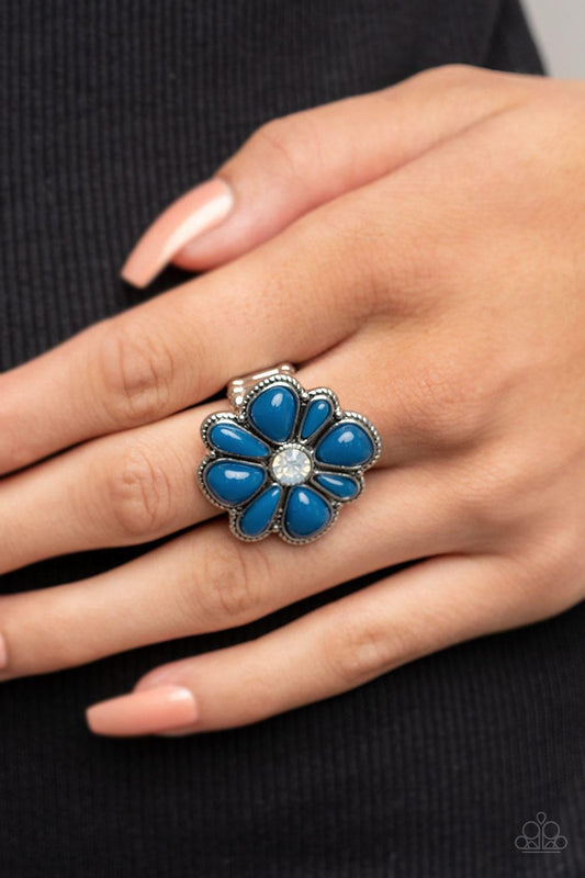 Paparazzi Accessories - Meadow Mystique - Blue Ring - Bling by JessieK